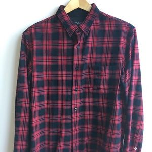 Men’s Rag and Bone plaid flannel shirt